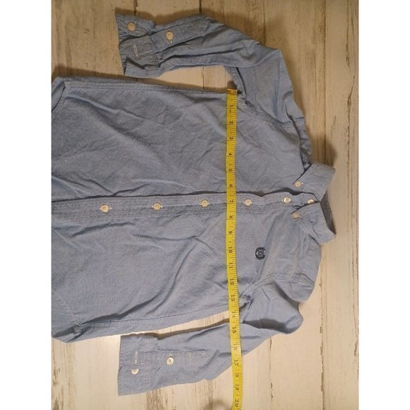 Chaps Boys Size 5 Blue Button-up Long-sleeve - Picture 6 of 11